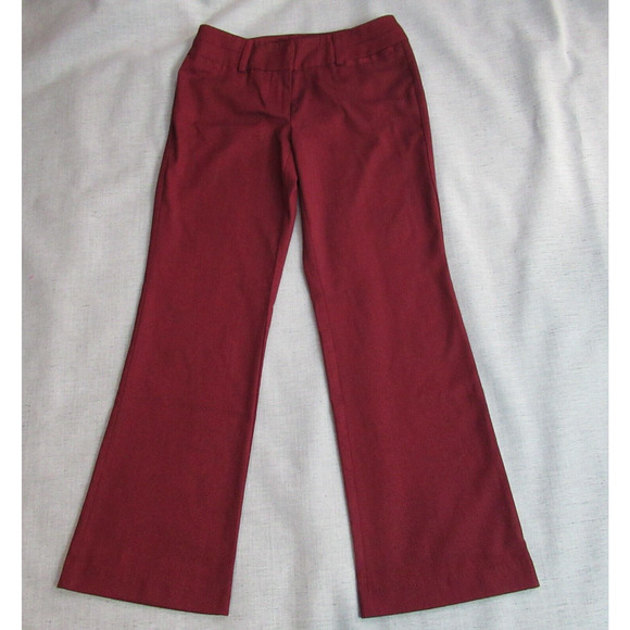 7th Avenue Suiting Collection Pants Womens 10 Red Dress Straight Classy Work - Picture 1 of 15